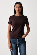 United Colors of Benetton T-shirt γυναικείο βαμβακερό καφέ 3GA8D10BX