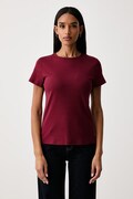 United Colors of Benetton t-shirt γυναικείο βαμβακερό μπορντό 3GA8D10BX