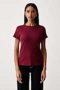 United Colors of Benetton t-shirt γυναικείο βαμβακερό μπορντό 3GA8D10BX
