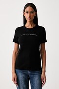 United Colors of Benetton T-shirt γυναικείο βαμβακερό μαύρο 3GA8E16A2