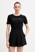 Памучна тениска United Colors of Benetton дамска в черно 3GA8E16A2