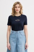 United Colors of Benetton t-shirt damski bawełniany z elastanem granatowy 3ECMD10C7