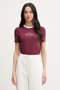 United Colors of Benetton dámske bavlnené tričko s elastanom bordová farba 3ECMD10C7