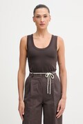 United Colors of Benetton top damski z wiskozy brązowy 198XDH01I