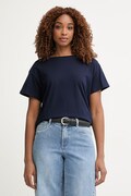 United Colors of Benetton t-shirt basic damski bawełniany granatowy 3096D10CP