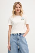 United Colors of Benetton t-shirt γυναικείο βαμβακερό μπεζ 3096D10CU