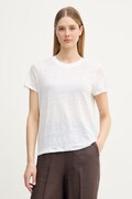 United Colors of Benetton t-shirt damski lniany biały 3TKEE1009