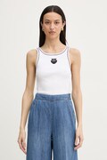 Pinko Τοπ Γυναικείο από βαμβάκι με ελαστάν λευκό 106816 A3AL