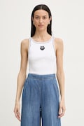 Pinko Τοπ Γυναικείο από βαμβάκι με ελαστάν λευκό 106816 A3AL