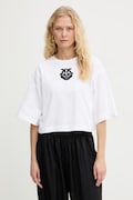 Pinko t-shirt damski bawełniany biały 106814 A3AM