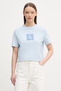 Calvin Klein Jeans t-shirt damski bawełniany niebieski LV047F819G