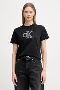 Calvin Klein Jeans basic majica kratkih rukava za žene od pamuka crna LV047F829G