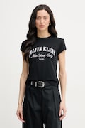 Calvin Klein Jeans T-shirt damski bawełniany z elastanem czarny LV047F815G