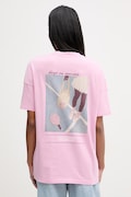 Marc O'Polo T-shirt oversize damski bawełniany różowy 5000009628