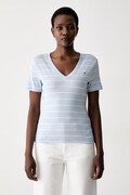 Tommy Hilfiger T-shirt damski bawełniany niebieski WW0WW40584