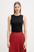 Tommy Hilfiger top damski bawełniany czarny WW0WW47806
