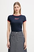 Tommy Hilfiger t-shirt damski bawełniany granatowy WW0WW49245