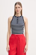 Tommy Hilfiger top damski bawełniany granatowy WW0WW49251
