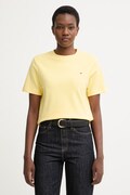 Tommy Hilfiger majica za žene od pamuka zlatna WW0WW49646