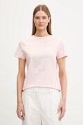 Guess T-shirt damski bawełniany z elastanem ROMY różowy V6GI12 K3325
