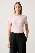 Guess t-shirt γυναικείο βαμβακερό με ελαστάν ROMY ροζ V6GI12 K3325