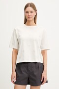 Guess T-shirt damski bawełniany SILVY beżowy V6GI18 K2985