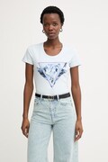 Guess tričko dámske bavlnené s elastanom modré W6GI11 K3026