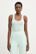 Patrizia Pepe top damski z lyocellem turkusowy 2M4543 J419