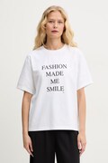 Victoria Beckham t-shirt damski bawełniany biały 1226JTS007458A
