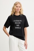 Victoria Beckham t-shirt damski bawełniany czarny 1226JTS007458A