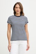 U.S. Polo Assn. t-shirt bawełniany STRIPE CREW NECK damski kolor granatowy WUP1308