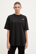 The North Face t-shirt oversize damski bawełniany Essential Simple Dome czarny NF0A8EVXJK31