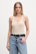 Tommy Jeans bokserka damska bawełniana z elastanem beżowa DW0DW22264