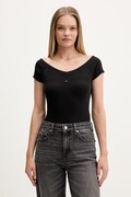 Tommy Jeans T-shirt damski z bawełną czarny DW0DW22265