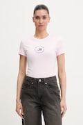 Tommy Jeans t-shirt basic damski bawełniany różowy DW0DW22273
