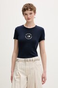 Tommy Jeans t-shirt basic damski bawełniany granatowy DW0DW22273