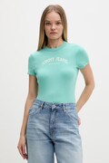 Tommy Jeans pamut női basic türkiz DW0DW22302