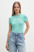 Tommy Jeans pamut női basic türkiz DW0DW22302
