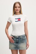 Tommy Jeans T-shirt damski bawełniany biały DW0DW22781