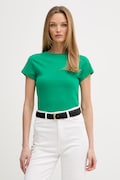 Tommy Hilfiger tricou basic pentru femei, din bumbac verde WW0WW48702