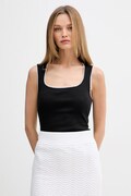 Tommy Hilfiger top damski bawełniany czarny WW0WW48715