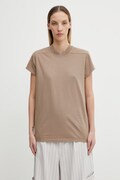 Rick Owens DRKSHDW t-shirt bawełniany Small Level damski kolor beżowy DS01F4208.RN