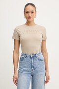 Памучна тениска Armani Exchange дамска в бежово XW002294 AF17172