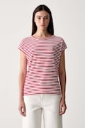 Joop! T-shirt damski bawełniany z elastanem czerwony 30102430