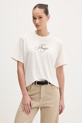 HUGO t-shirt damski Vintage Tee_23 beżowy 50560566