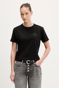 HUGO t-shirt basic damski bawełniany Damacia_7 czarny 50561233