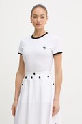 Karl Lagerfeld tricou pentru femei, din bumbac IKON alb, B2W17026