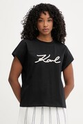 Karl Lagerfeld t-shirt damski bawełniany czarny B2W17020