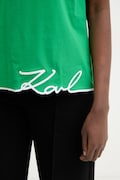 Karl Lagerfeld top damski bawełniany zielony B2W17018