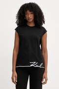 Karl Lagerfeld top pentru femei, din bumbac negru B2W17018